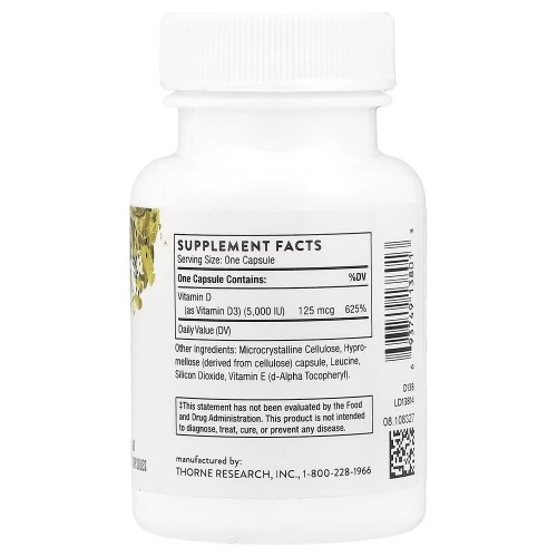 Thorne, D-5000, 60 капсул (125 мкг в 1 капсуле) Thorne, D-5000, 60 капсул (125 мкг в 1 капсуле)